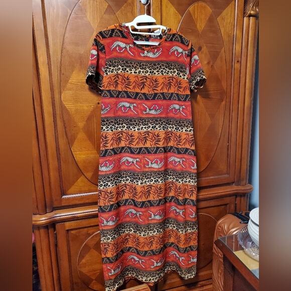 Midi Lined Dress with Sheer Vest size 16 - Picture 7 of 9